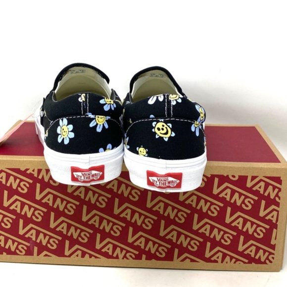 VANS Classic Slip On Low Top Black Floral Canvas Women`s Size Sneakers VN0A5JMHY - Picture 6 of 11